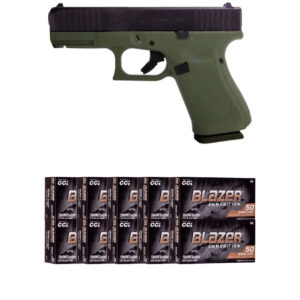 GLOCK G19 GEN5 9MM PISTOL & 500 ROUNDS OF CCI BLAZER BRASS 9MM 124 GRAIN AMMO