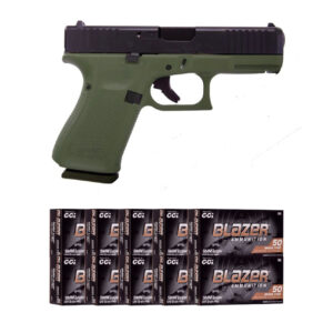 GLOCK G19 GEN5 9MM PISTOL & 500 ROUNDS OF CCI BLAZER BRASS 9MM 124 GRAIN AMMO