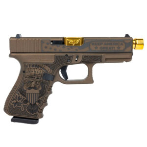 GLOCK 19 TRUMP THREADED BARREL 9MM PISTOL, BURNT BRONZE - PI19502T