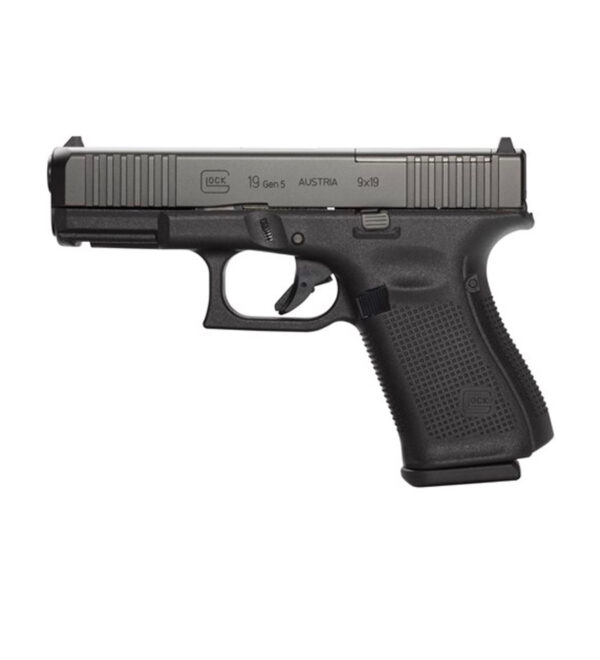 GLOCK 19 OPTICS READY GEN 5 9MM PISTOL WITH FRONT SERRATIONS & (3) 15RD MAGS, BLACK - PA195S203M
