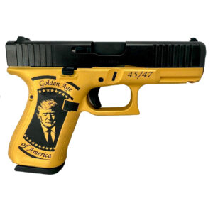 GLOCK G19 GEN 5 TRUMP VICTORY / GOLDEN AGE 4" 9MM 15RD PISTOL, GOLD / BLACK - HS20