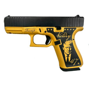 GLOCK G19 GEN 5 TRUMP VICTORY / GOLDEN AGE 4" 9MM 15RD PISTOL, GOLD / BLACK - HS20