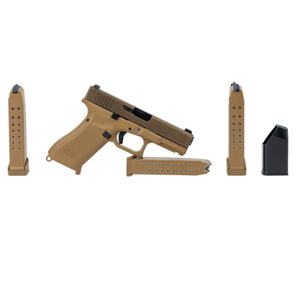 GLOCK 19X GEN5 9MM PISTOL 17RD 4" GNS, FDE - G19X17US