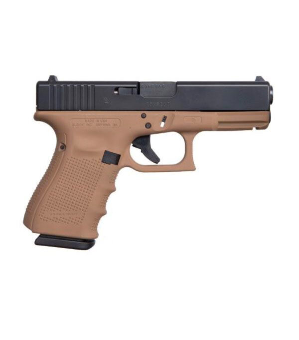 GLOCK G19 GEN4 COMPACT 9X19MM PISTOL, FADED DARK EARTH - ACG-00839