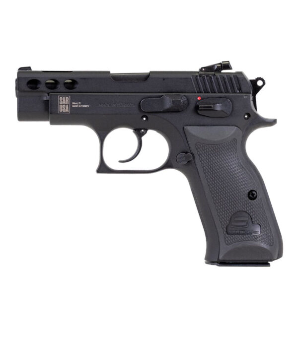 SAR USA P8S 9MM 3.8" 17RD COMPACT POLYMER FRAMED PISTOL, BLACK - P8SBL