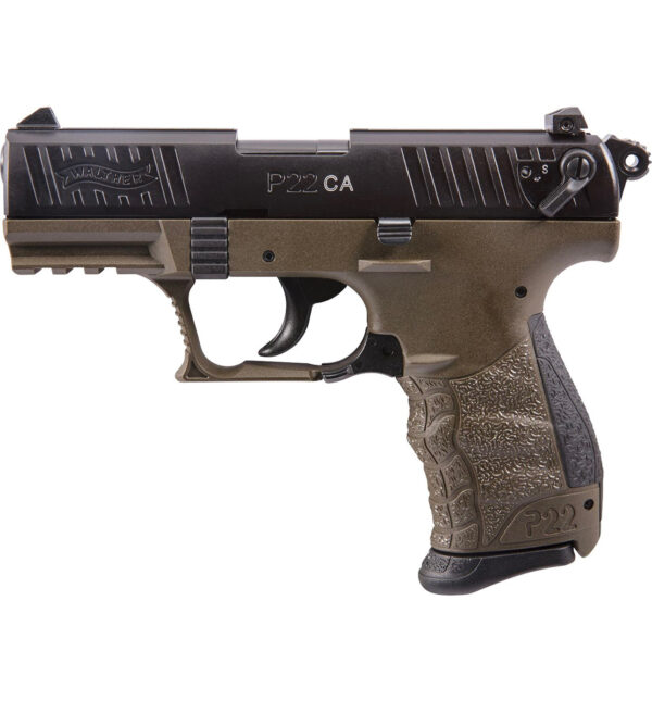 WALTHER P22 CA .22LR PISTOL, MILITARY OD GREEN - 5120338