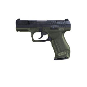 WALTHER P99 9MM PISTOL, 4" BARREL, FIXED SIGHTS, BLACK, OD GREEN - 287417210