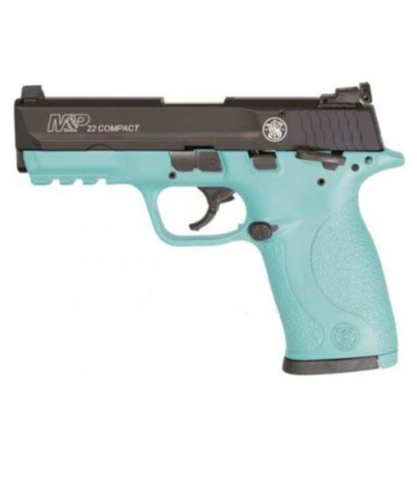 S&W M&P22 COMPACT .22 LR PISTOL, ROBIN'S EGG BLUE/BLACK - 13300