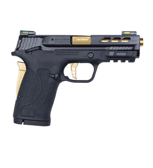 S&W PERFORMANCE CENTER M&P380 SHIELD EZ .380 ACP PISTOL, GOLD BARREL - 12719