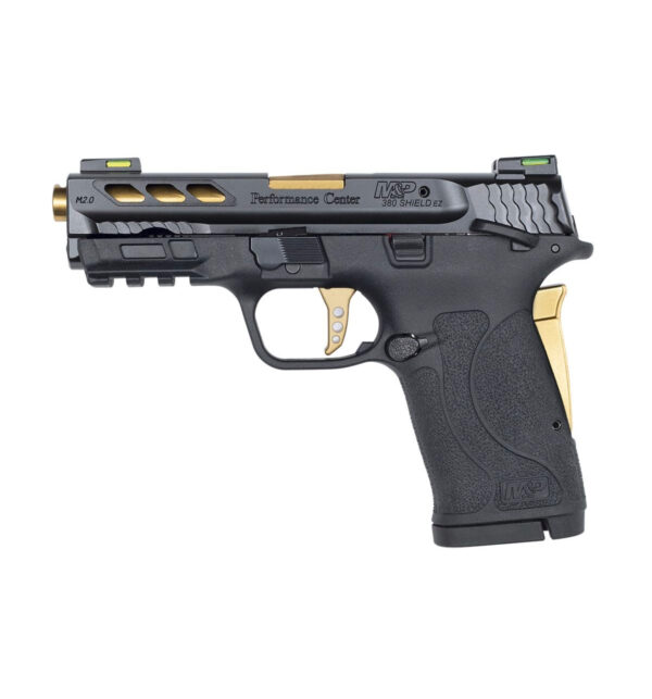 S&W PERFORMANCE CENTER M&P380 SHIELD EZ .380 ACP PISTOL, GOLD BARREL - 12719