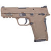 SMITH & WESSON SHIELD EZ 9MM PISTOL, 3.675" BARREL, 3 DOT SIGHTS, FLAT DARK EARTH - 13314