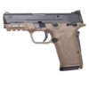 SMITH & WESSON M&P 9 SHIELD EZ 9MM PISTOL, FDE W/ BLACK SLIDE - 13315