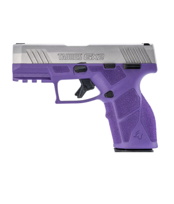 TAURUS GX2 3.38" 9MM PISTOL W/ (2)13RD MAGS, DARK PURPLE/SS